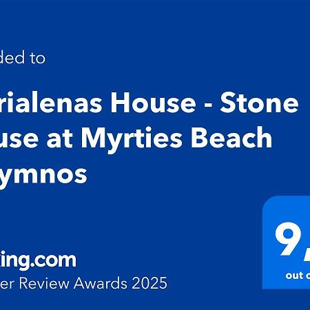 Marialenas House - Stone House At Myrties Beach Kalymnos Exterior photo